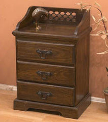 Jali 3 Drawer Bedside